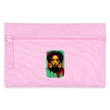 portrait femme noire dégoulinant de couleurs - Trousse - rose - Devant