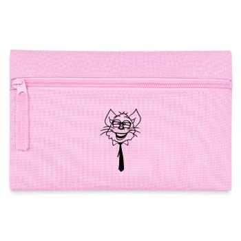 Smart Nerd Cat Lunettes à monture de corne Lunettes Geek Tie - Trousse - rose - Devant