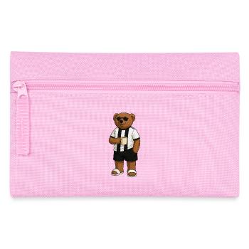 Motif d'ours effrayant avec tasse à café - Trousse - rose - Devant