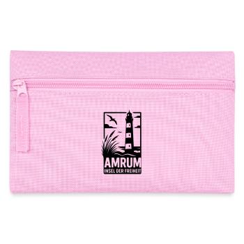 Amrum Leuchtturm Urlaub Erholung - Federtasche - Rosa - Vorne