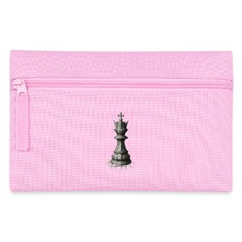 Schachkönig auf Brett – Dunkle Strategie Illustrat - Federtasche - Rosa - Vorne