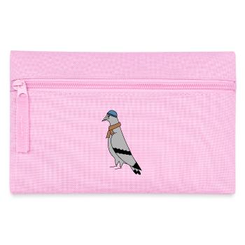 Écharpe Pigeon Beanie – Illustration Urban Minimal - Trousse - rose - Devant