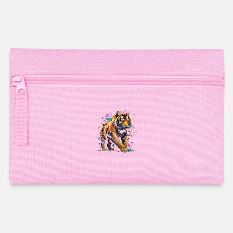 Wütender Tiger. Wut im Graffiti-Stil. - Federtasche - Rosa