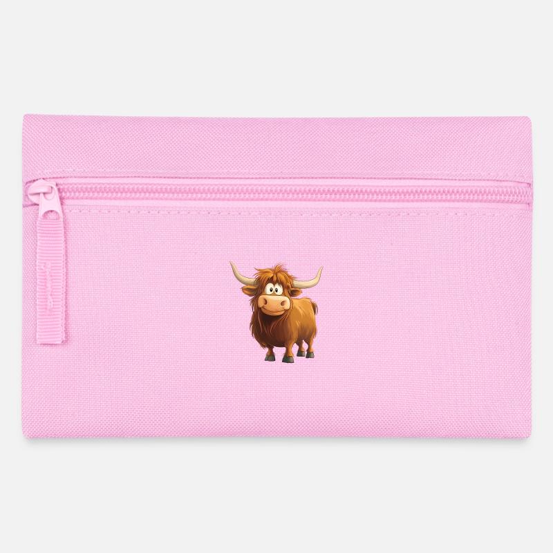 Hochlandrind - Federtasche - Rosa