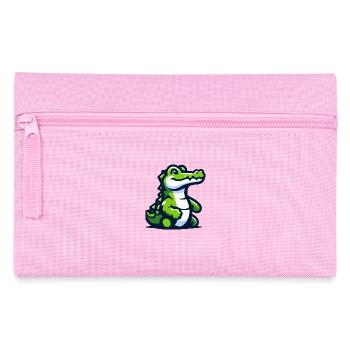 Crocodile sur la piste - Trousse - rose - Devant