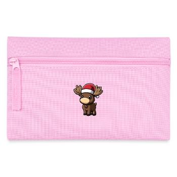 Elch Weihnachten - Federtasche - Rosa - Vorne