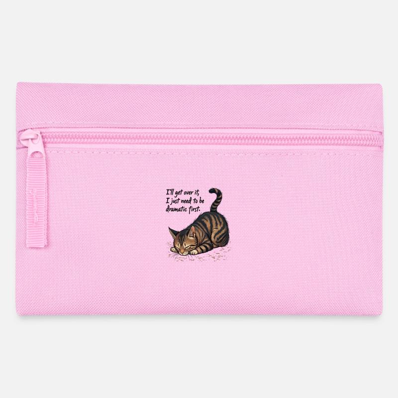 Dramatische Katze - Federtasche - Rosa