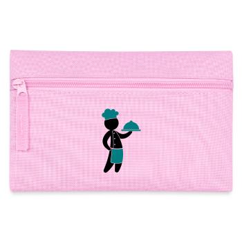 A gourmet chef serves guests - Pencil Case - pink - Front