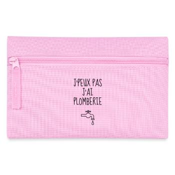Plumber Plumbing Klempner Plombier Plomberie - Pencil Case - pink - Front