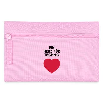 EIN HERZ FÜR TECHNO - Federtasche - Rosa - Vorne
