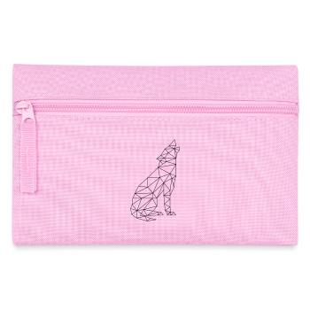 Wolf Call Wolf Contour Silhouette - Pencil Case - pink - Front