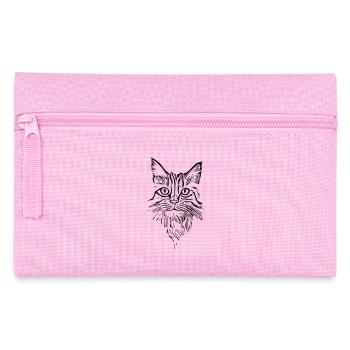 Cat - vector - Pencil Case - pink - Front