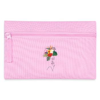 Tropical Lady Lineart - Pencil Case - pink - Front