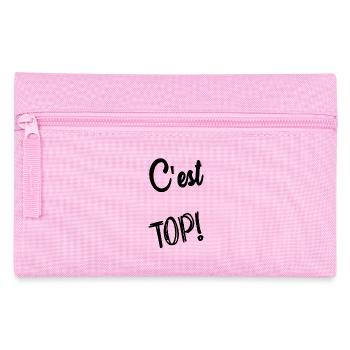 TOP. HUMOR. MOTTO. QUOTATION. MESSAGE. RETIREMENT. - Pencil Case - pink - Front