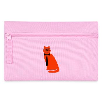Smart Nerd Cat Lunettes à monture de corne Lunettes Geek Tie - Trousse - rose - Devant