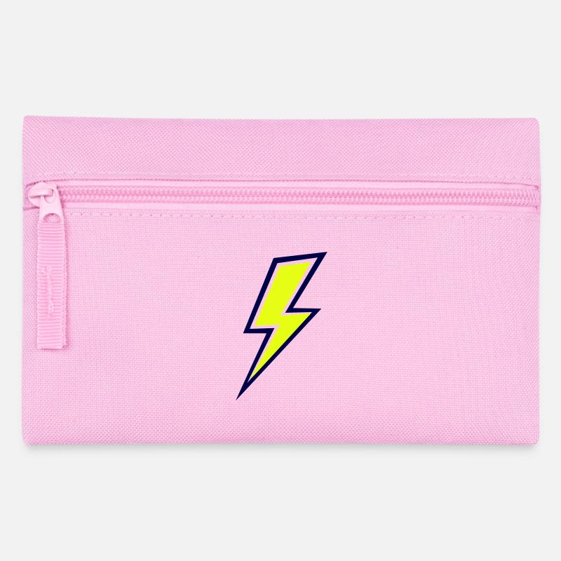 Geometrischer Neonstrahl - Federtasche - Rosa