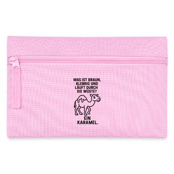 Karamel Caramel Camel Desert Kids Joke - Pencil Case - pink - Front