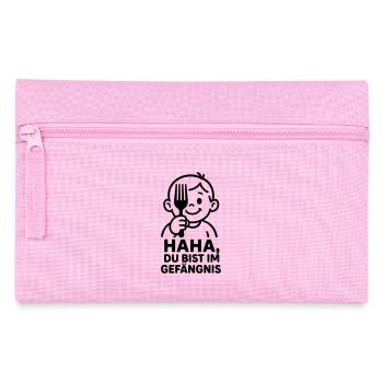 Kids Humor Fork Prison - Pencil Case - pink - Front