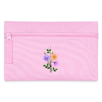 Blumen - Federtasche - Rosa - Vorne