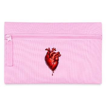 Cœur goutte anatomique - Trousse - rose - Devant