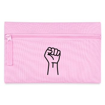 Fist Resistance Protest Outline - Pencil Case - pink - Front