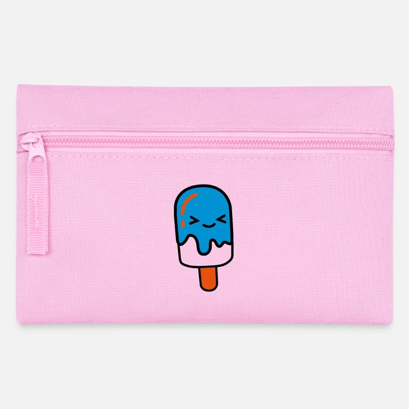 Glace avec le visage - Trousse - rose