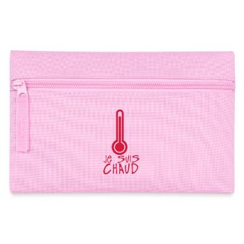 je suis chaud thermometre citation - Trousse - rose - Devant