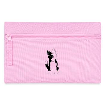 Cute Border Collie - Pencil Case - pink - Front