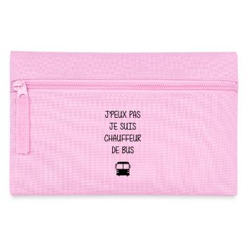 Bus Driver / Busfahrer / Autocar / Autobus / Job - Pencil Case - pink - Front