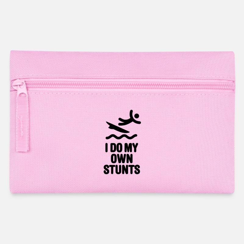I do my own stunts surfer kite surfing surf dude - Pencil Case - pink