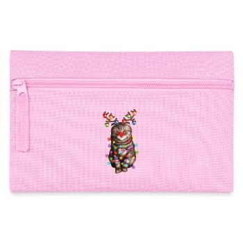 Noël Drôle Scottish Fold Cat Noël Kitty Cadeau - Trousse - rose - Devant