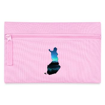 Map of Finland, the flag of finland - Pencil Case - pink - Front