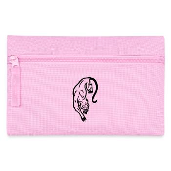 Schwarze Panther-Silhouette - Federtasche - Rosa - Vorne