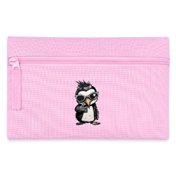 Coole Punk Rock Pinguin Entzückendes Tier - Federtasche - Rosa - Vorne
