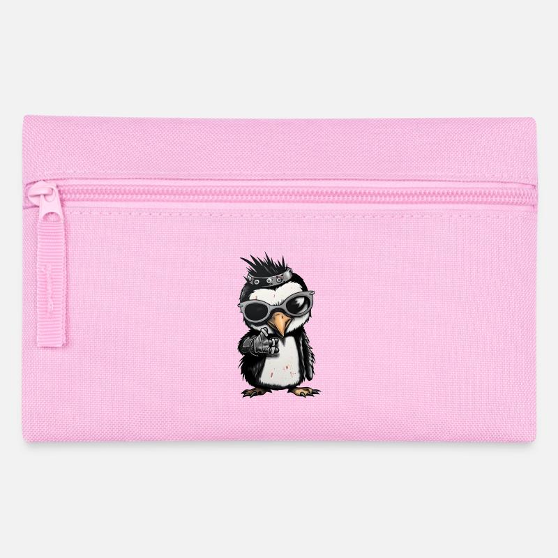 Coole Punk Rock Pinguin Entzückendes Tier - Federtasche - Rosa