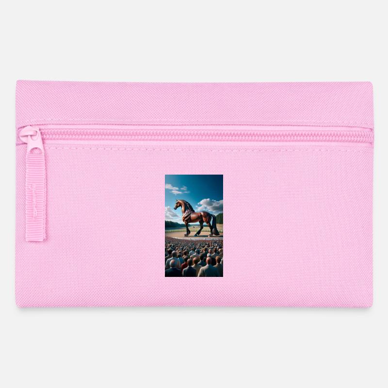 Trabrennpferd - Federtasche - Rosa