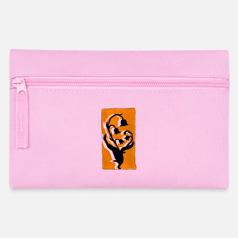 Blumen Scherenschnitt Ornament - Federtasche - Rosa