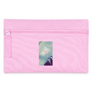 Graphics on the sidewalk with a cross-out - Pencil Case - pink - Front