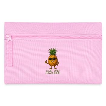 Ananas mit Stil: Sus und Stachelig - Federtasche - Rosa - Vorne