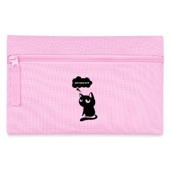 Chat drôle « Ne me touche pas » - Trousse - rose - Devant