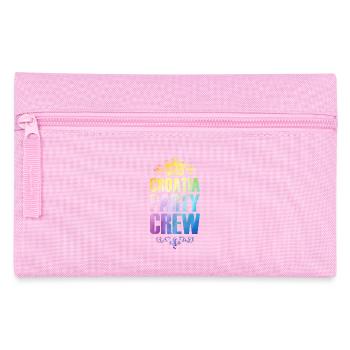 Croatia Party Crew Bunt Urlaub - Federtasche - Rosa - Vorne
