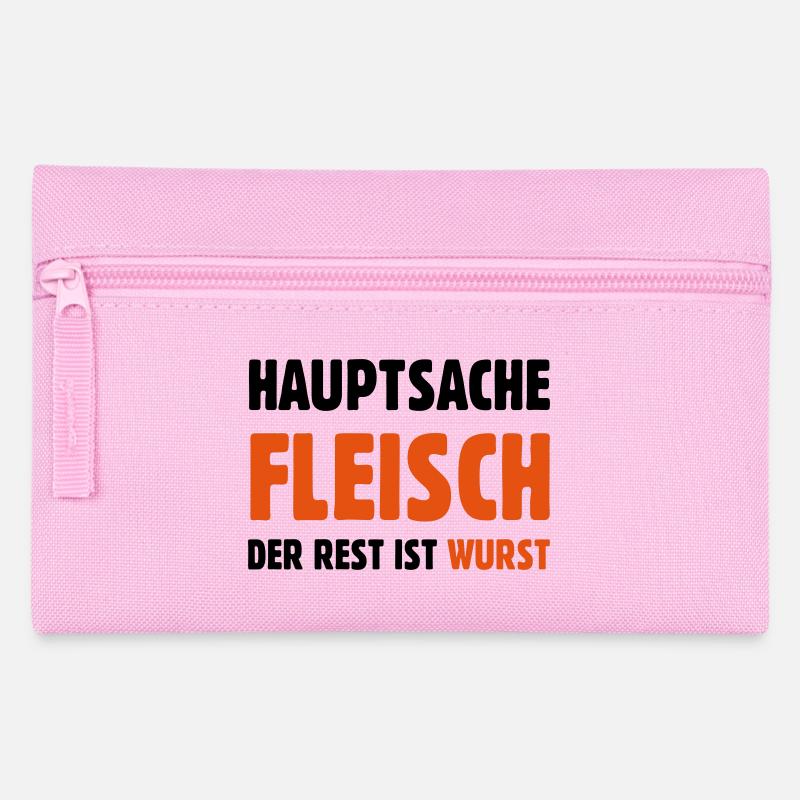 Hauptsache Fleisch - Federtasche - Rosa
