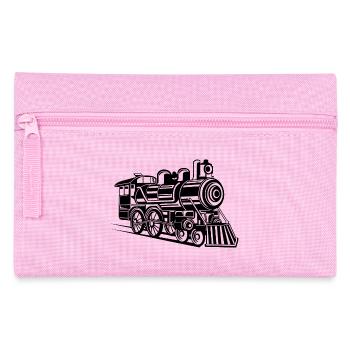 Lokomotive / Locomotive 01_weiß - Pencil Case - pink - Front