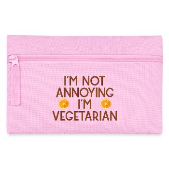 vegetarian vegan veggie orange apfelsine6 - Federtasche - Rosa - Vorne