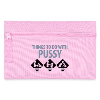 Dinge, die man mit einer Muschi machen kann. - Federtasche - Rosa - Vorne