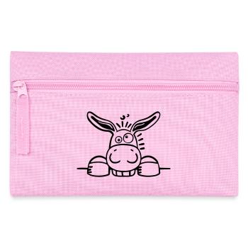 Neugieriger Esel - Federtasche - Rosa - Vorne