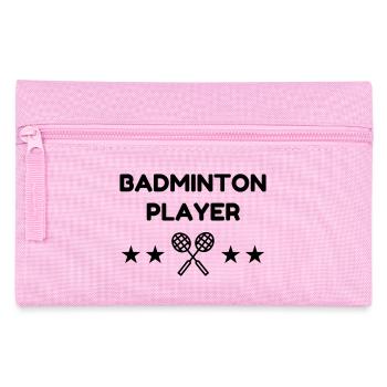 Badminton / Badminton Player / Birdie / Sport - Pencil Case - pink - Front