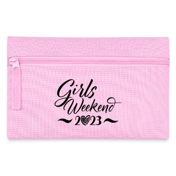 Girls Weekend 2023 Cute Girls Party Trip Vacation - Pencil Case - pink - Front