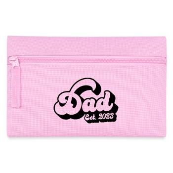 2023, Dad To Be, Schwangerschaftsankündigung - Federtasche - Rosa - Vorne