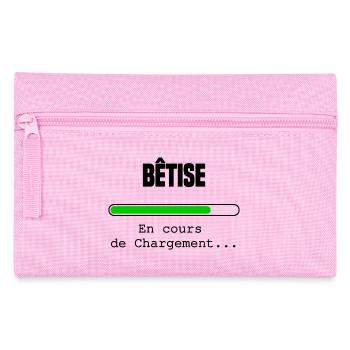Bêtise en cours de chargement - Trousse - rose - Devant